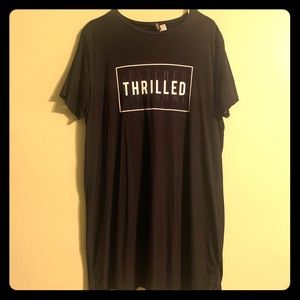 H&M PSYCHED-THRILLED-AWESOME T-SHIRT DRESS